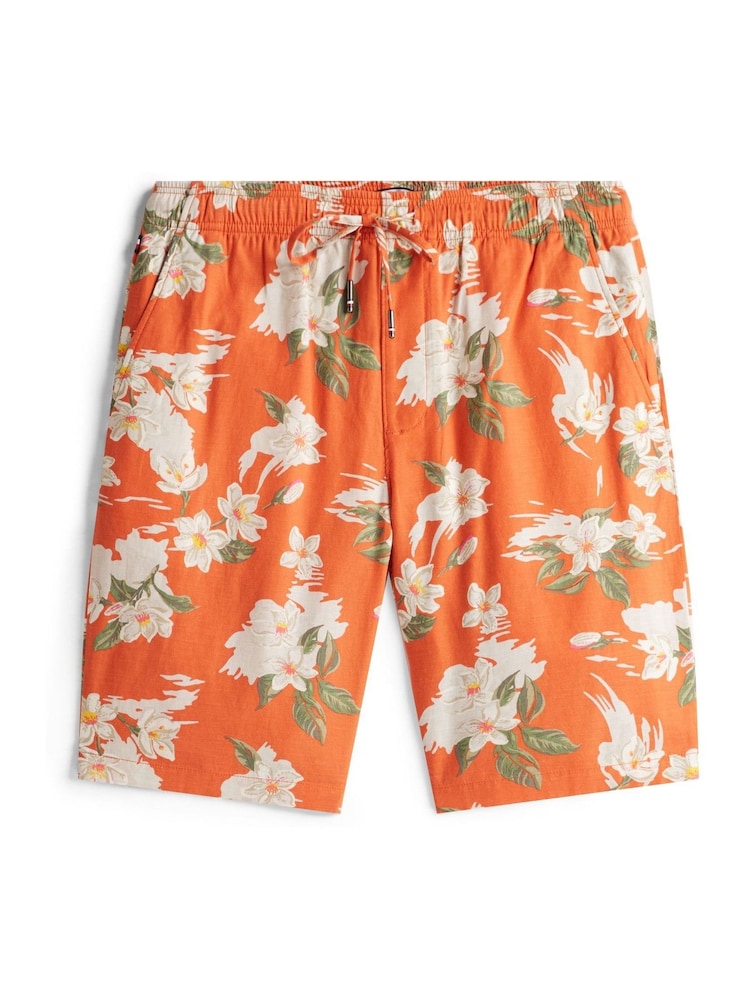 Tommy Hilfiger Orange Washed Cotton Shorts - Image 4 of 4
