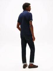 Tommy Hilfiger Blue Slim Fit Signature Polo Shirt - Image 2 of 5