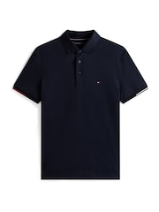 Tommy Hilfiger Blue Slim Fit Signature Polo Shirt - Image 5 of 5