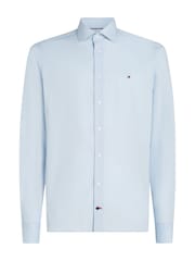 Tommy Hilfiger Blue Slim Flex Stretch Cotton Poplin Shirt - Image 5 of 5