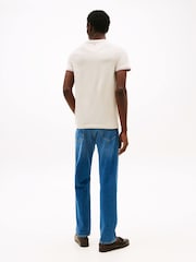 Tommy Hilfiger Natural Signature Tipped Slim Knit T-Shirt - Image 2 of 5