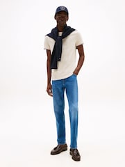 Tommy Hilfiger Natural Signature Tipped Slim Knit T-Shirt - Image 3 of 5