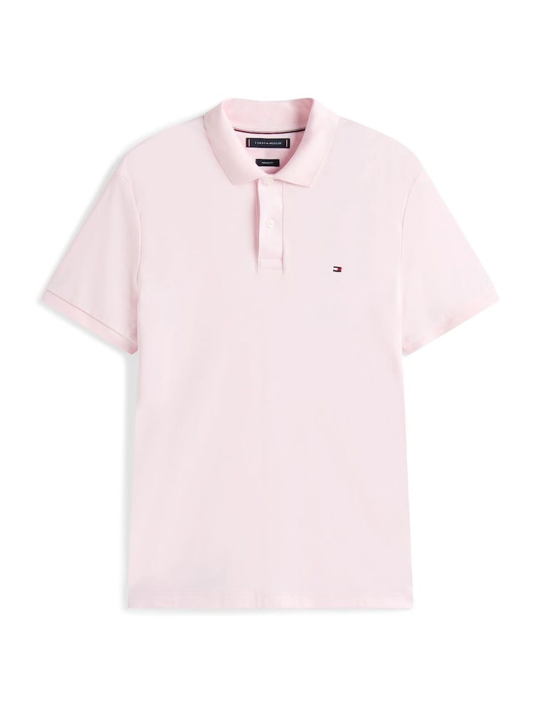 Tommy Hilfiger Pink Regular Fit Polo Shirt - Image 5 of 5 Tommy Hilfiger Pink Regular Fit Polo Shirt - Image 5 of 5