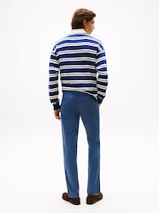 Tommy Hilfiger Blue Denton Micro Print Straight Leg Chinos - Image 2 of 5