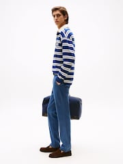 Tommy Hilfiger Blue Denton Micro Print Straight Leg Chinos - Image 3 of 5