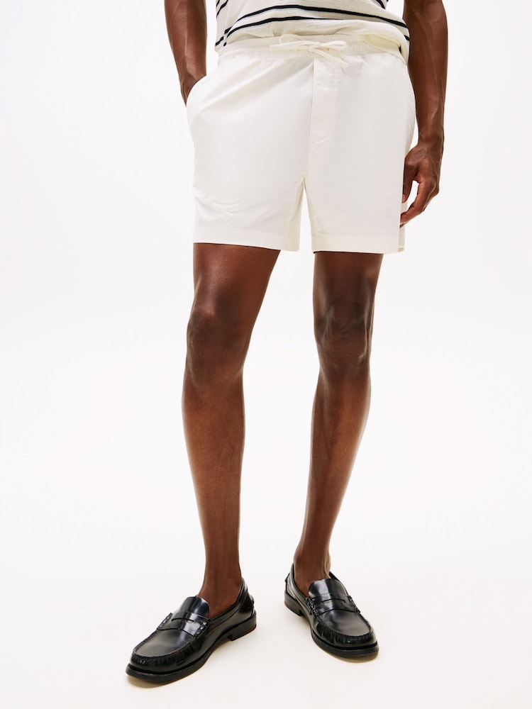 Tommy Hilfiger White Flag Embroidery Shorts - Image 1 of 5 Tommy Hilfiger White Flag Embroidery Shorts - Image 1 of 5