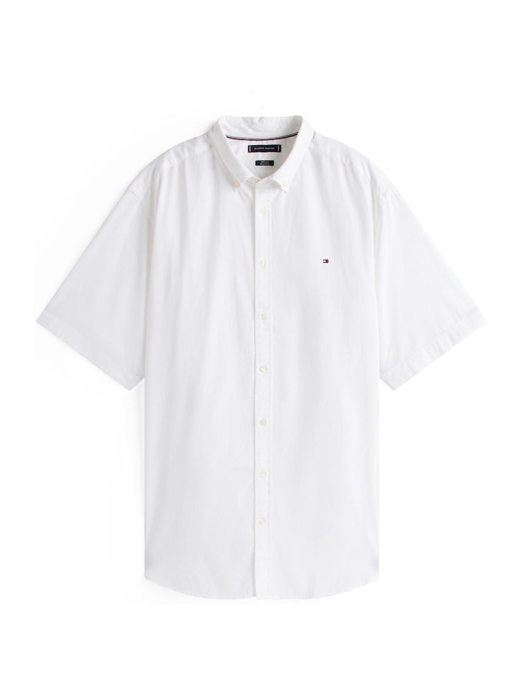 Tommy Hilfiger White Plus Poplin Shirt - Image 5 of 5