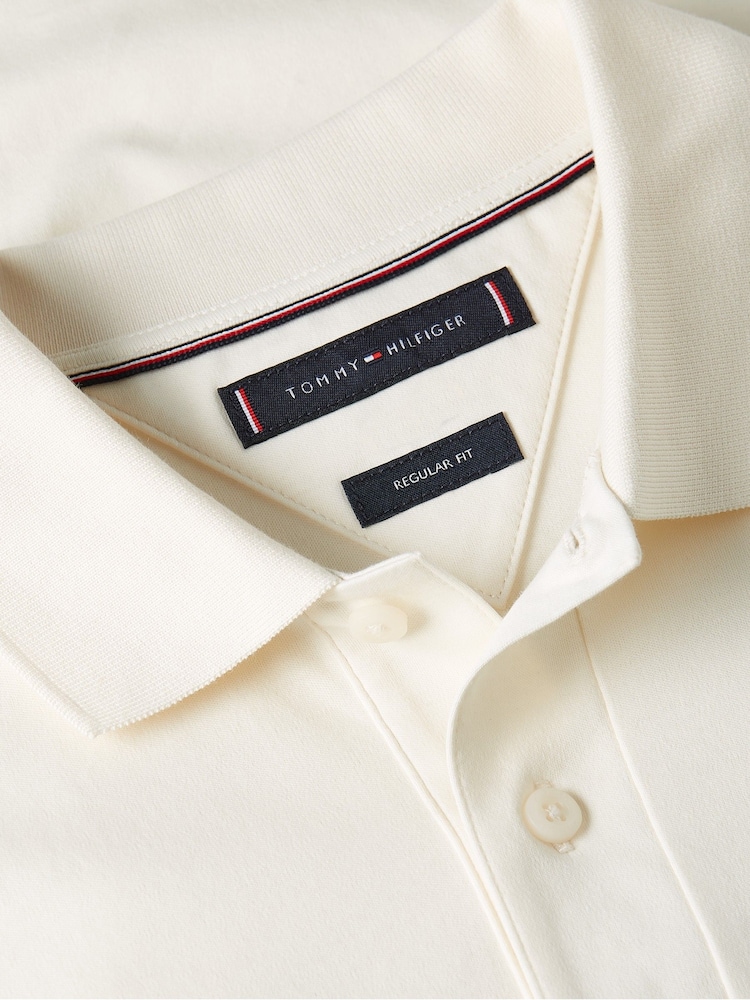 Tommy Hilfiger Cream Regular Fit Polo Shirt - Image 3 of 3