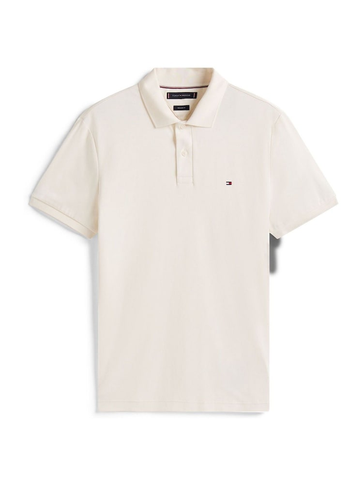 Creme - Tommy Hilfiger Regular Fit Polo Shirt - Bild 5 von 5