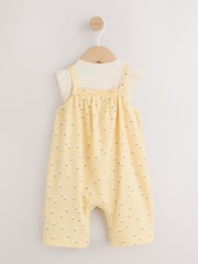Yellow Ditsy - Baby Jersey Dungarees and Bodysuits Set 2 Piece (0mths-3yrs) - Imagem 2 de 9
