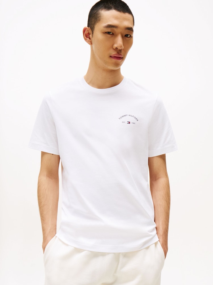 Tommy Hilfiger White Regular Fit Short Sleeve T-Shirt - Image 1 of 5