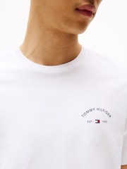 Tommy Hilfiger White Regular Fit Short Sleeve T-Shirt - Image 4 of 5