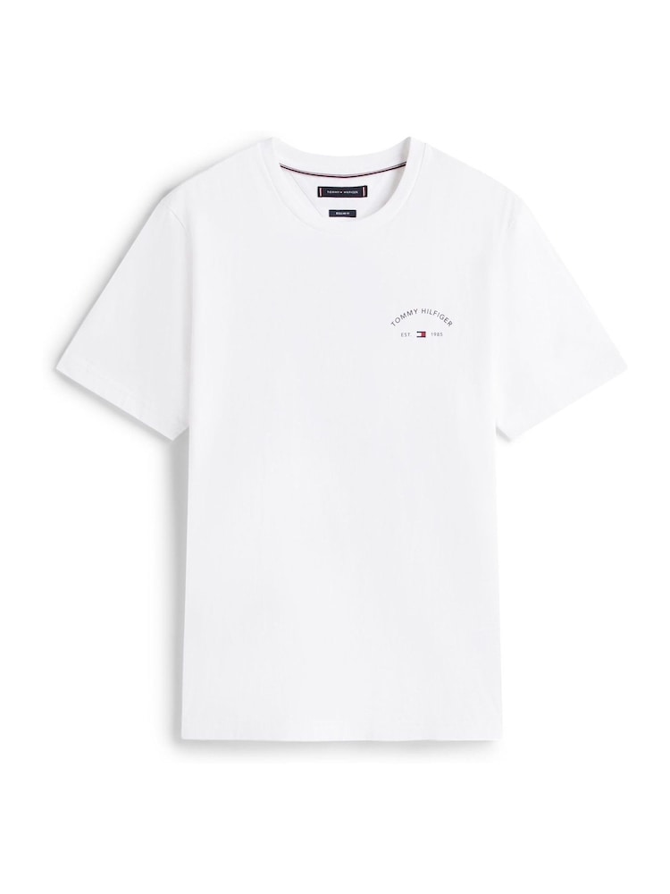 Tommy Hilfiger White Regular Fit Short Sleeve T-Shirt - Image 5 of 5