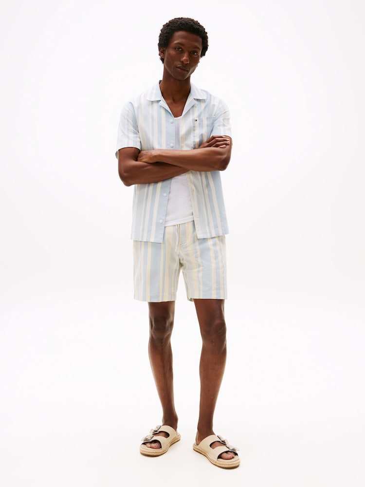 Tommy Hilfiger Blue Stripe Shorts - Image 2 of 4 Tommy Hilfiger Blue Stripe Shorts - Image 2 of 4