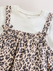 Estampa de leopardo - Baby Jersey Dungarees and Bodysuits Set 2 Piece (0mths-3yrs) - Imagem 5 de 8
