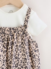 Estampa de leopardo - Baby Jersey Dungarees and Bodysuits Set 2 Piece (0mths-3yrs) - Imagem 6 de 8