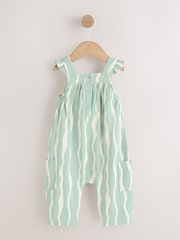Sage Green Stripe Baby Long Leg Jersey Romper (0mths-3yrs) - Image 2 of 8