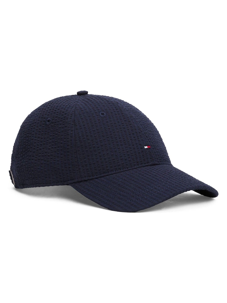 Tommy Hilfiger Blue Hilfiger Flag Seersucker Baseball Cap - Image 2 of 4