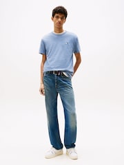 Tommy Jeans Blue Tonal Tommy Badge T-Shirt - Image 3 of 5