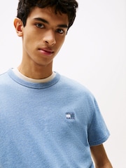 Tommy Jeans Blue Tonal Tommy Badge T-Shirt - Image 4 of 5
