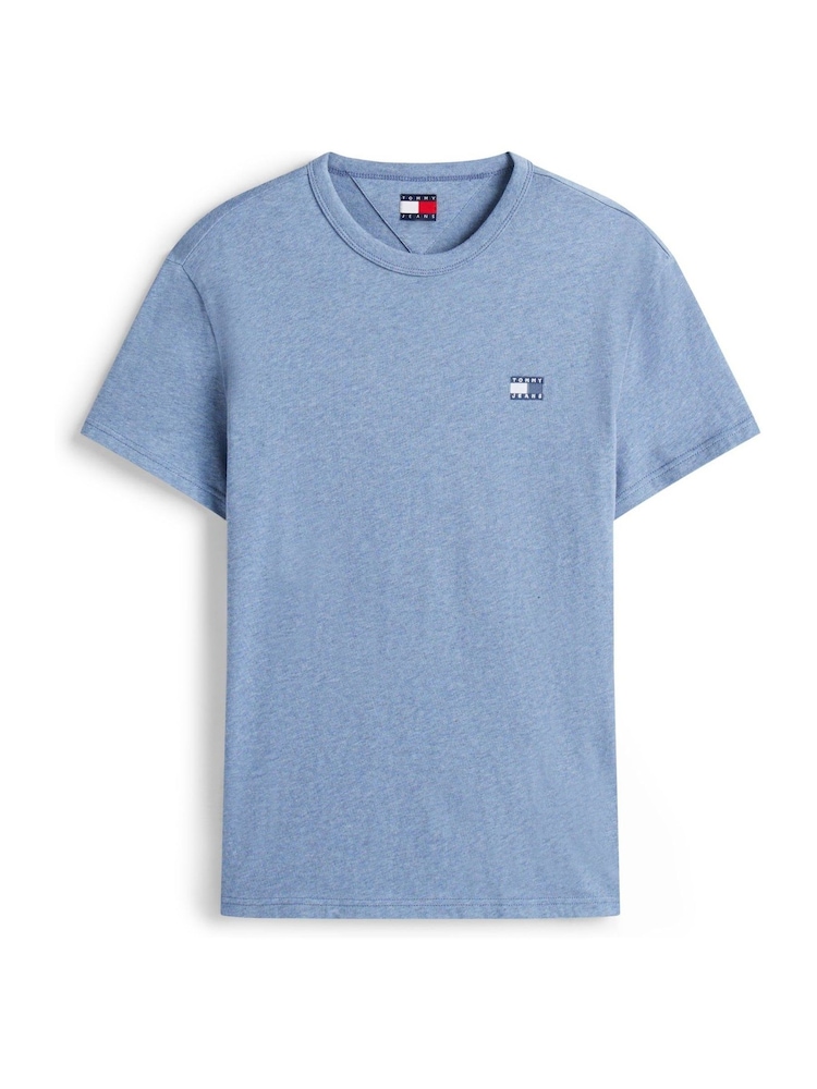 Tommy Jeans Blue Tonal Tommy Badge T-Shirt - Image 5 of 5