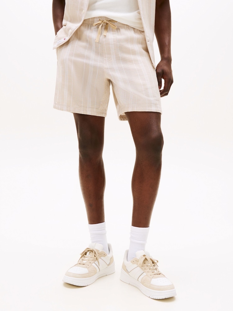 Tommy Jeans Natural Stripe Regular Shorts - Image 1 of 5