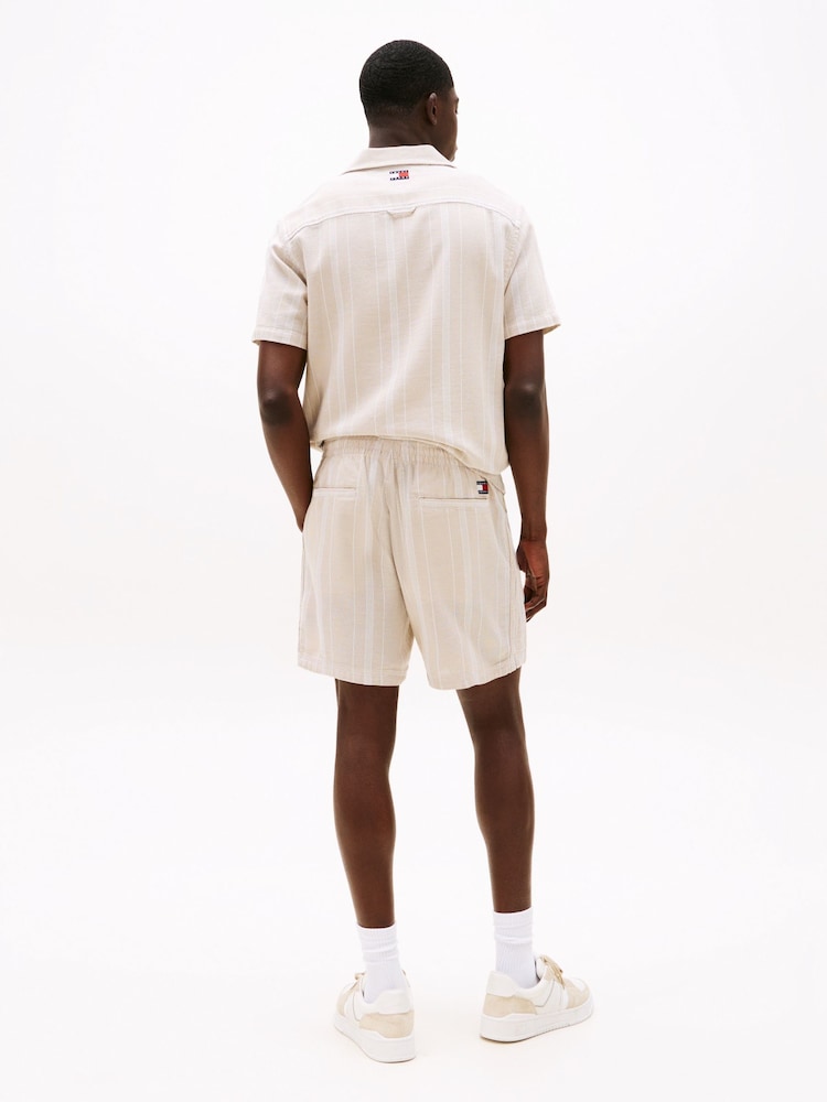 Tommy Jeans Natural Stripe Regular Shorts - Image 2 of 5