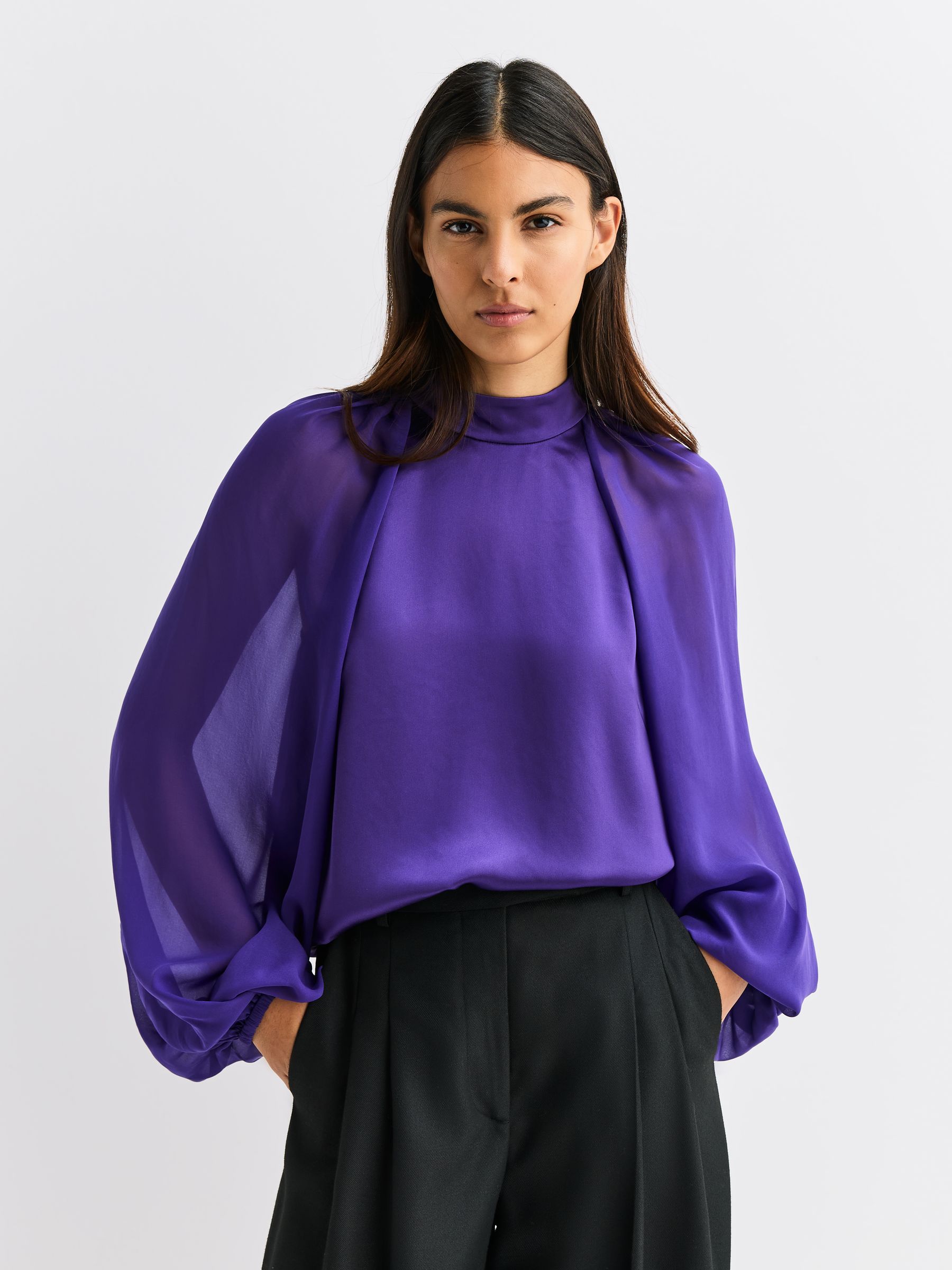 Buy Joseph Purple Cave Satin Top from Next USA