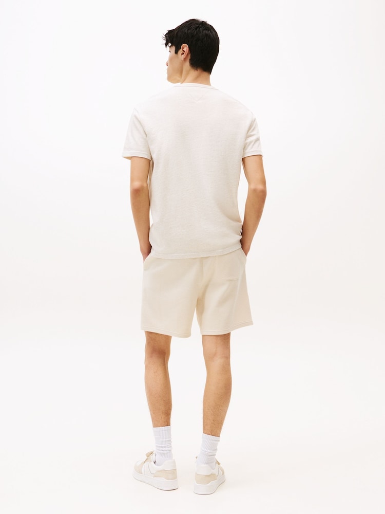 Tommy Jeans Natural Tonal Tommy Badge T-Shirt - Image 2 of 5 Tommy Jeans Natural Tonal Tommy Badge T-Shirt - Image 2 of 5