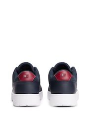 Tommy Hilfiger Blue Mixed Texture Fine Cleat Basketball Trainers - Image 4 of 4