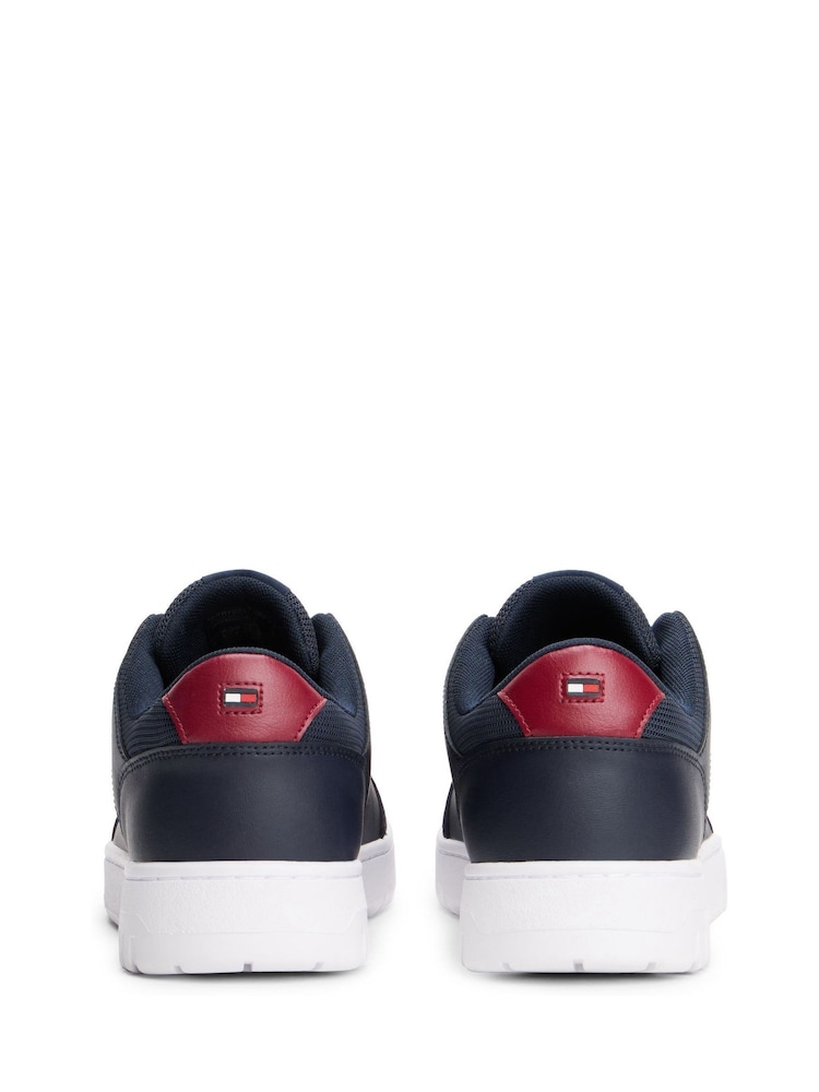 Tommy Hilfiger Blue Mixed Texture Fine Cleat Basketball Trainers - Image 4 of 4