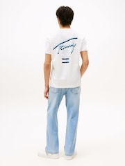Tommy Jeans White Signature Back Logo Crew Neck T-Shirt - Image 2 of 5