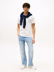 Tommy Jeans White Signature Back Logo Crew Neck T-Shirt - Image 3 of 5