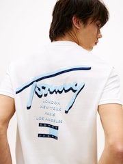 Tommy Jeans White Signature Back Logo Crew Neck T-Shirt - Image 4 of 5