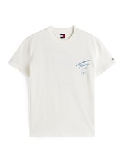 Tommy Jeans White Signature Back Logo Crew Neck T-Shirt - Image 5 of 5