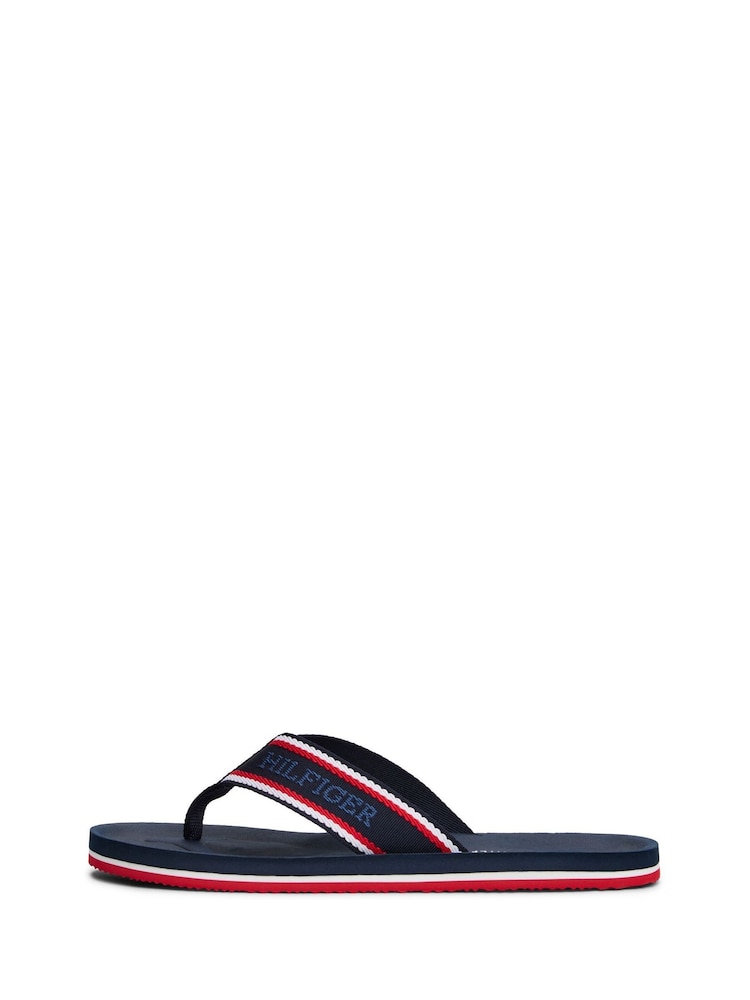 Tommy Hilfiger Blue Hilfiger Monotype Logo flip-flops/sandals - Image 2 of 4