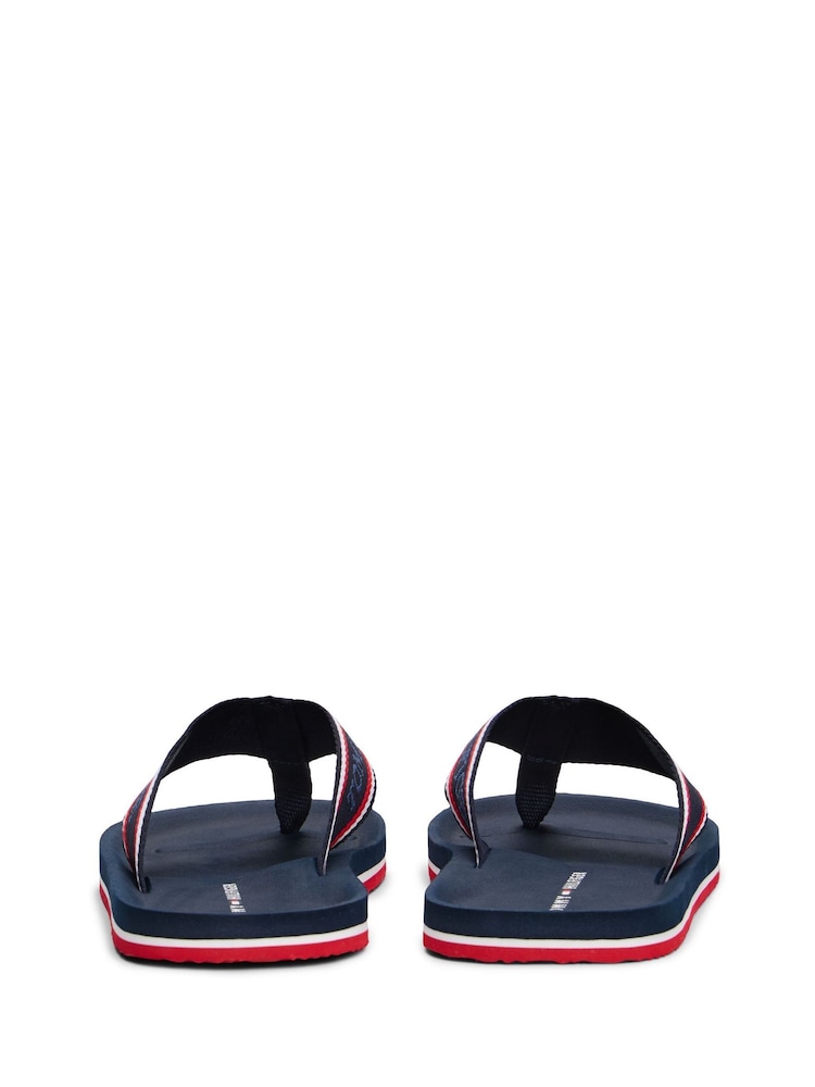 Tommy Hilfiger Blue Hilfiger Monotype Logo flip-flops/sandals - Image 4 of 4