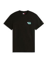 Tommy Jeans Black Slim Stack Logo T-Shirt - Image 5 of 5