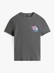 أسود - Tommy Jeans Back Graphic Print Crew Neck T-Shirt - صورة 4 من 4
