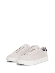 Tommy Hilfiger Grey Suede Chunky Sole Court Trainers - Image 3 of 5