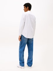 Tommy Jeans Natural Regular Fit Band Collar Shirt - Image 2 of 5