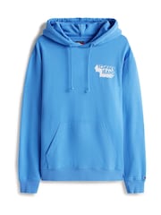 Tommy Jeans Blue Stack Logo Back Graphic Print Hoodie - Image 5 of 5