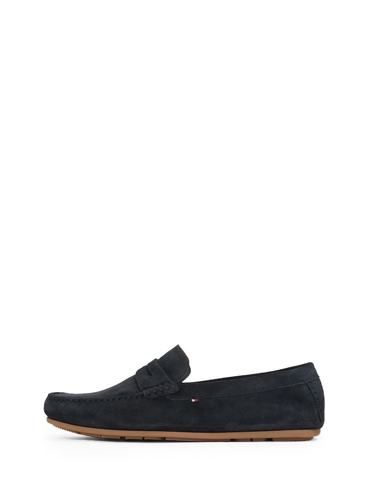 Tommy Hilfiger Blue Casual Leather Cleat Loafers - Image 2 of 7 Tommy Hilfiger Blue Casual Leather Cleat Loafers - Image 2 of 7
