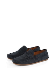 Tommy Hilfiger Blue Casual Leather Cleat Loafers - Image 4 of 7