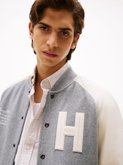 Tommy Hilfiger Grey Athleisure Relaxed Bomber Jacket - Image 4 of 5