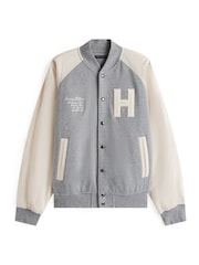 Tommy Hilfiger Grey Athleisure Relaxed Bomber Jacket - Image 5 of 5