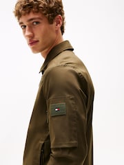 Tommy Hilfiger Green Technical Shacket - Image 4 of 6