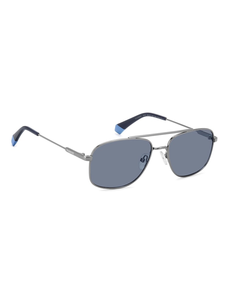 Polaroid Blue Rectangular Sunglasses - Imagen 1 de 6