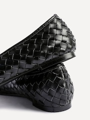 Linzi Black Talina Woven Pointed Toe Ballet Flats - Image 5 of 6