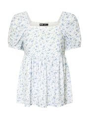 Yours Curve White Anglaise Peplum Pico Top - Image 5 of 5